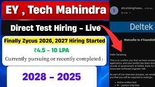 🔥Ey Hiring 2026 | Deltek Direct Test Hiring 2026 | 2027, 2026, 2025 Batch Hiring Off Campus
