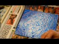 Акриловая заливка По Кругу.  Акрил лак+ПВА+колер+силикон/ Acrylic fluid pouring.