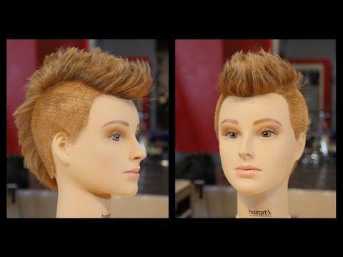 Women's Haircut Tutorial - Fohawk Edgy Haircut 