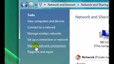 How to create a network in Windows Vista