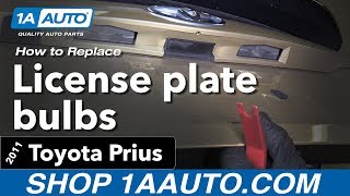 How to Replace License Plate Bulbs 1015 Toyota Prius
