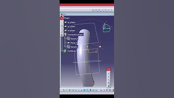 Rib and slot command in CATIA | CATIA tutorial on rib and slot command | #catia #shorts #design #me