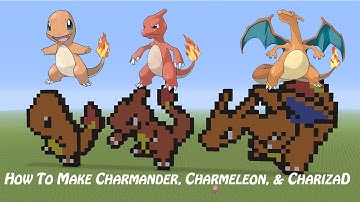 Minecraft Tutorial: How to make Charmander , Charmeleon, & Charizard!