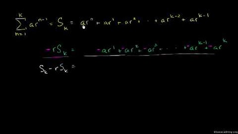 Formula for finite geometric series