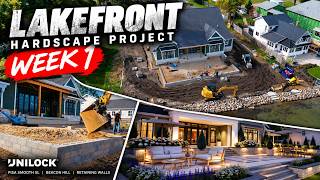 Building a Lakefront Hardscape from the Ground Up | Unilock Patio & Retaining Walls – Week 1