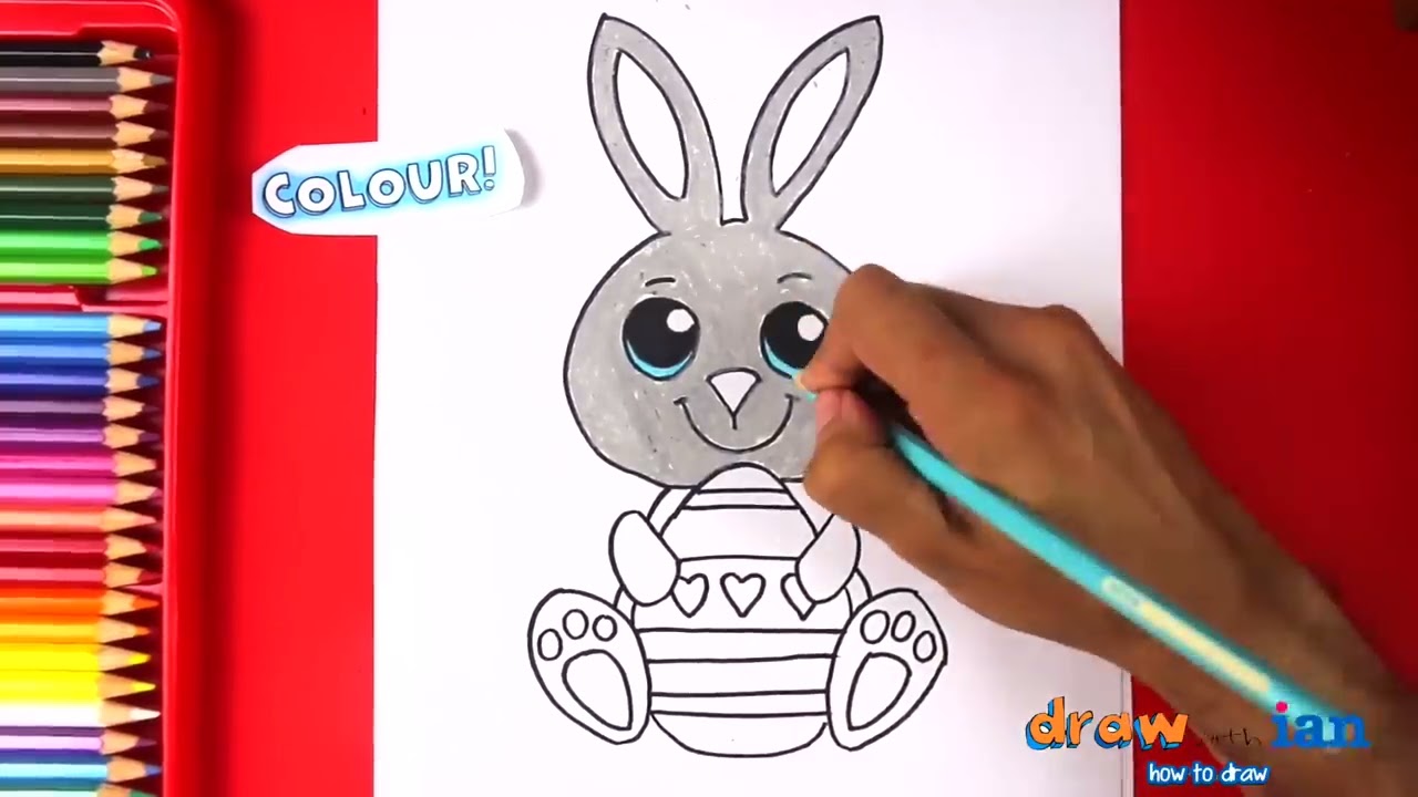 How to Draw an Easter Bunny - Easy Drawings Step by Step - YouTube