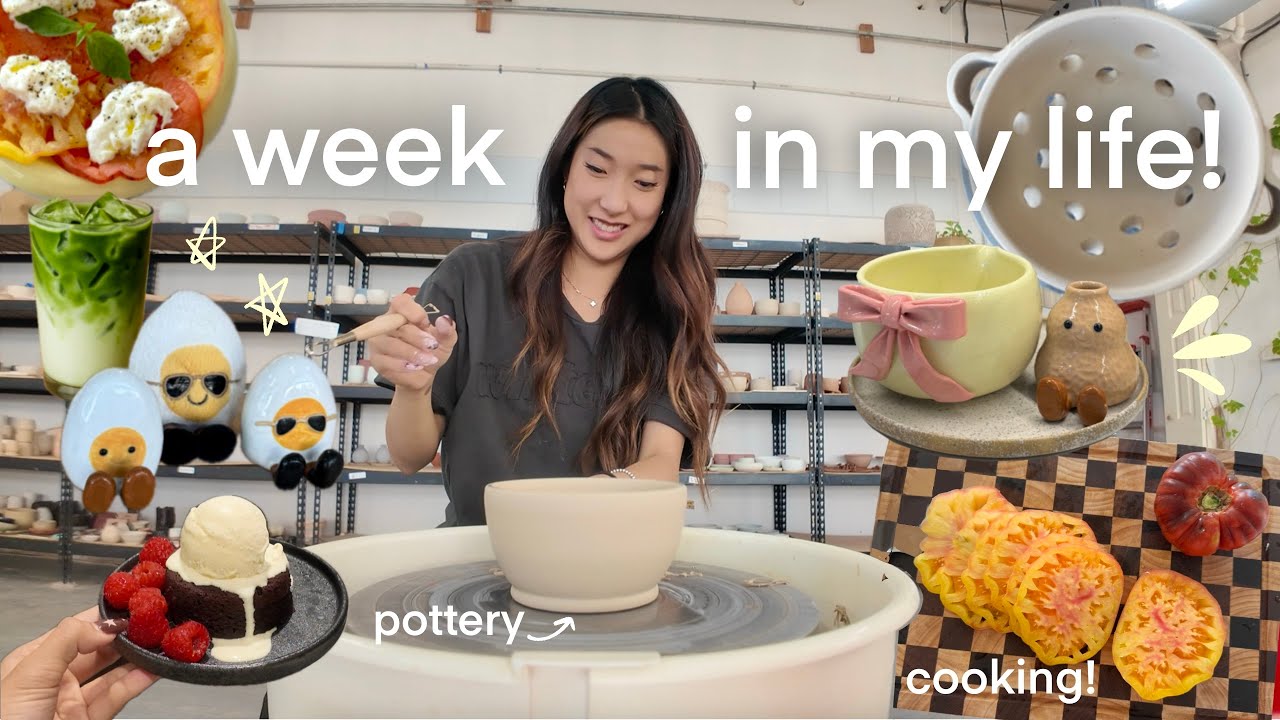 WEEK IN MY LIFE ✨🍵🎀 lots of pottery & home cooked meals!