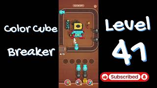 Color Cube Breaker Level 41 Gameplay 🎮 | Smash Cubes Puzzle Game | Go Answer