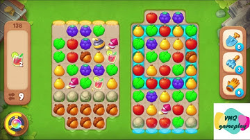 Gardenscapes level 138 gameplay