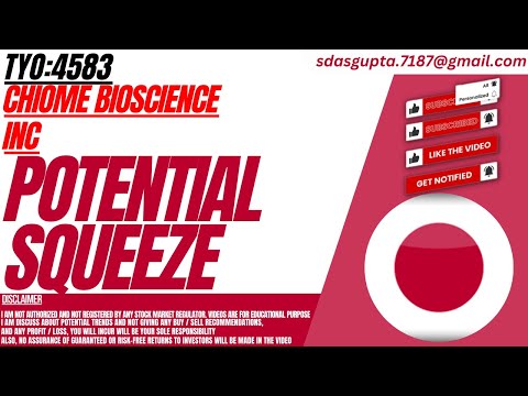 POTENTIAL SQUEEZE : CHIOME BIOSCIENCE INC STOCK ANALYSIS | TYO:4583
