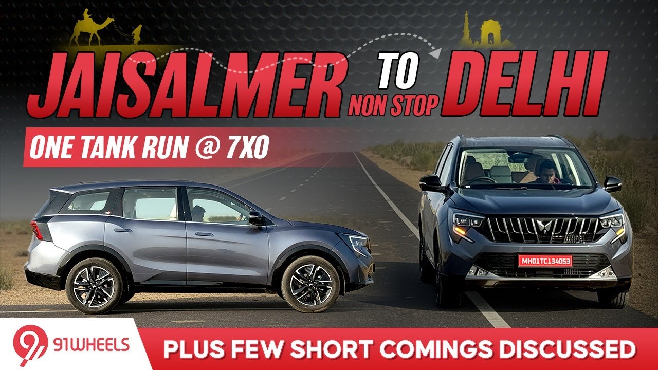 Тест расхода топлива Mahindra XUV 7XO AX7L Diesel Automatic на участке от Джайсалмера до Дели || ...