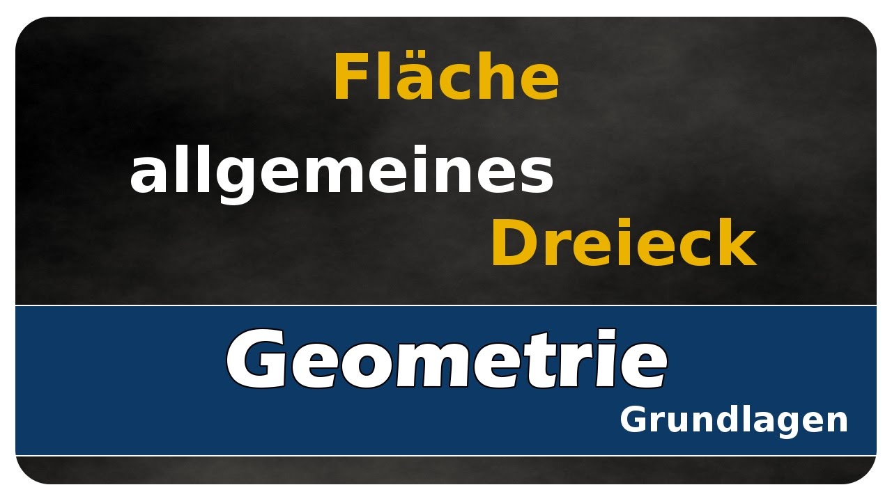 Vorschaubild zum Lernvideo "Let's Learn Fläche eines allgemeinen Dreiecks"