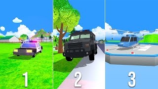 Dude Theft Wars All The Police Cars & Vehicles In This Game !!! 🤔 🤔 🤔