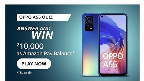 Amazon OPPO A55 Quiz Today Answers | 01 September 2021