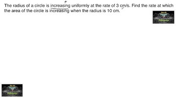 The radius of a circle is increasing uniformly at the rate of 3cm/s. Find the rate at which the area