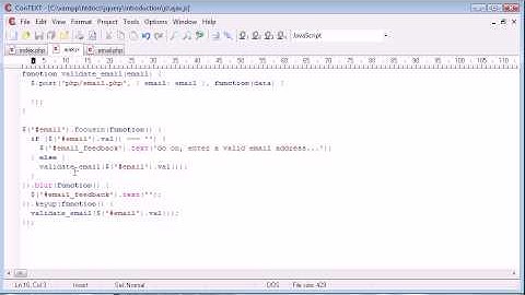jQuery Tutorial - 110 - Email validation