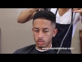 How to  smooth top fade w  part   by  chuka the barber