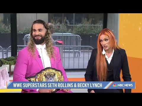 Seth Rollins and Becky Lynch on the Today show