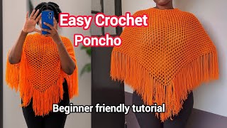 How to Crochet a Poncho | easy Step by Step tutorial for beginners