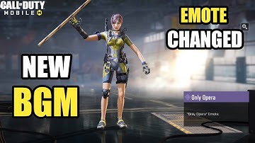 *NEW* Codm Only Opera Emote Background Music Changed Secretly