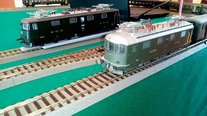 SBB Intereggio, Lima Re 4/4 II & Roco/Lima EW I/II cars, HO.