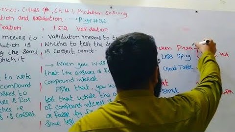 Problem Solving | Verification and Validation | Computer Science | Class 9th