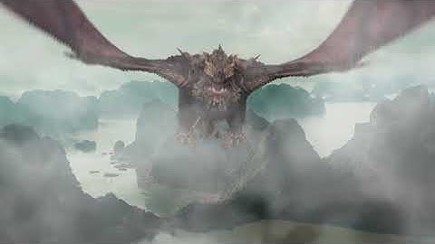 Dragon is flying through the mountains  | Unreal Engine