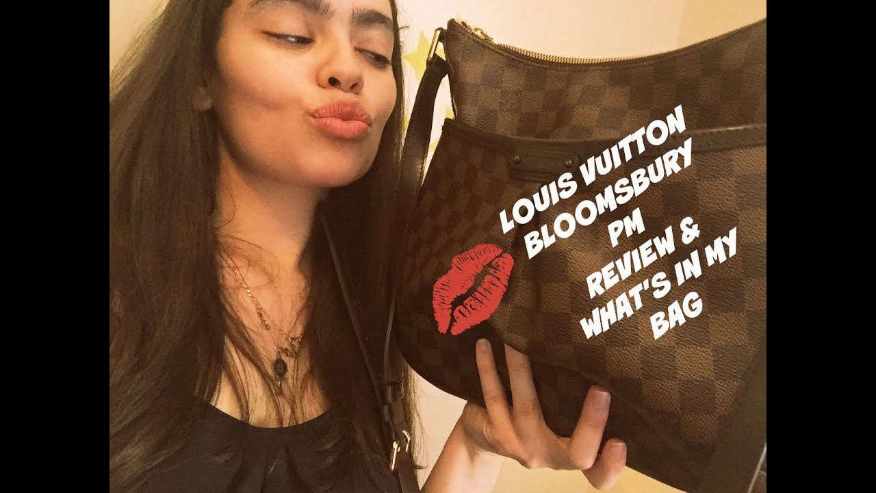LOUIS VUITTON BLOOMSBURY PM REVIEW & WHAT&#39;S IN MY BAG - YouTube