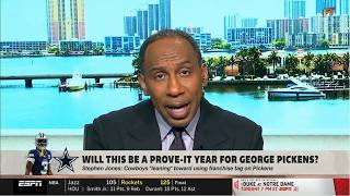 Stephen A. reacts to Stephen Jones says Cowboys 'leaning toward' franchise tagging George Pickens