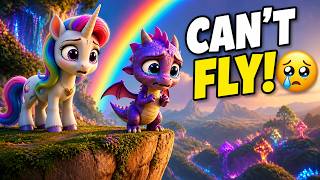 Baby Dragon Is Afraid to Fly! 😢🐉 | Luna Helps Drako Fly Again! 🌈 | Magical Bedtime Story