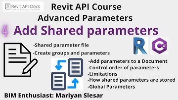 Advanced Parameters Course in Revit API | Add Shared Parameters