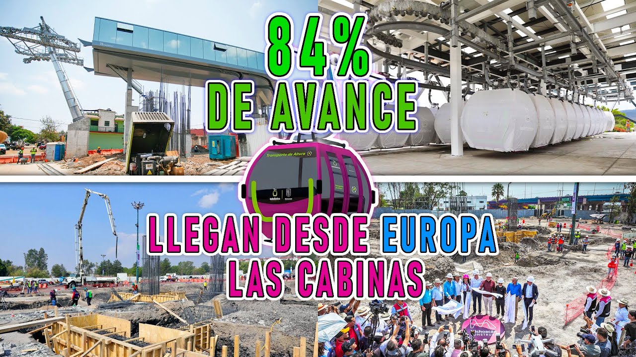 Inicia el segundo teleférico de Michoacán en Morelia y al 84% de avance del teleférico de Uruapan