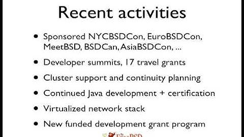 FreeBSD Foundation Update & Recognition, MeetBSD 2008