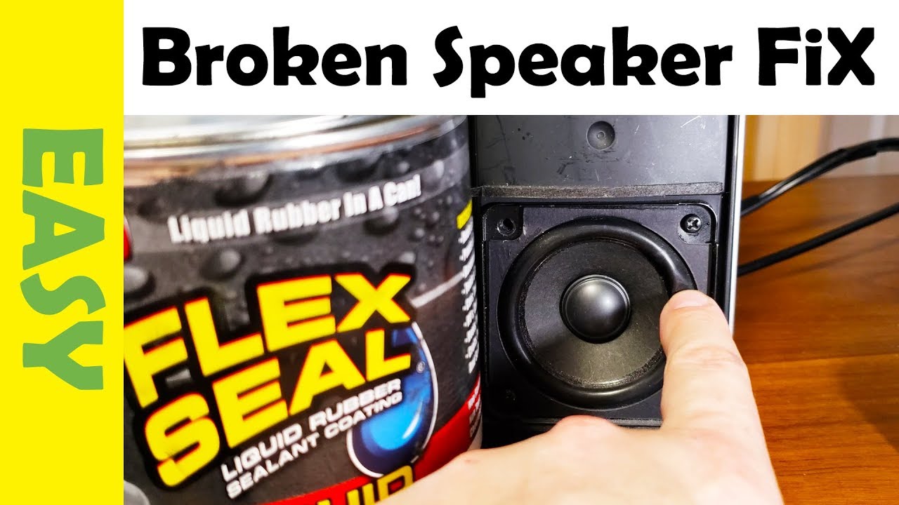 How to Repair Blown Speaker Using Flex Seal  Fix Popping Sound