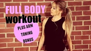 FULL BODY HIIT WORKOUT WITH BONUS ARM TONING WORKOUT - SUITABLE FOR EVER FITNESS LEVEL