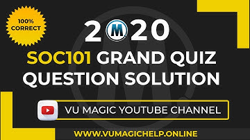 SOC101 grand quiz |VU MAGIC HELP|