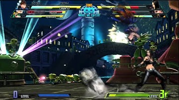 Marvel Vs. Capcom 3: Arcade Match - Felicia, Chun-Li, & Morrigan Vs. Haggar, X-23, Wolverine