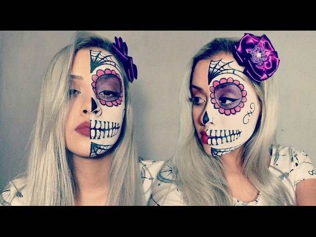 Aprenda a fazer maquiagem de Caveira Mexicana para o Halloween
