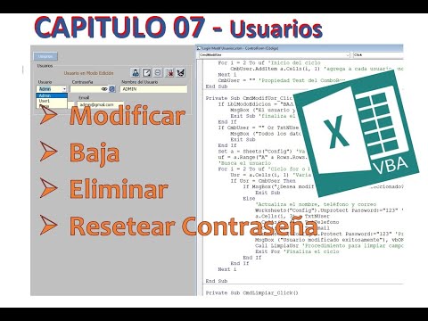 0️⃣7️⃣➖✅ USERS - MODIFY, DOWNLOAD, DELETE AND RESET▶️ EXCEL - VBA (VISUAL BASIC FOR APPLICATIONS)