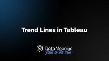 Trend Lines in Tableau