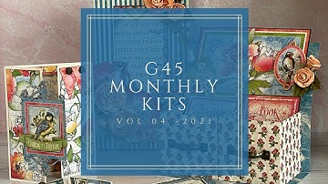 G45 Monthly Kits Vol 04 2021 - Shadow Box, Wallet Album, Desktop Organizer, and Gatefold Card Set