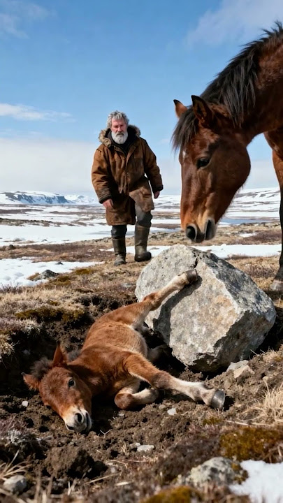 A Mother Horse Ran to a Human for Her Foal