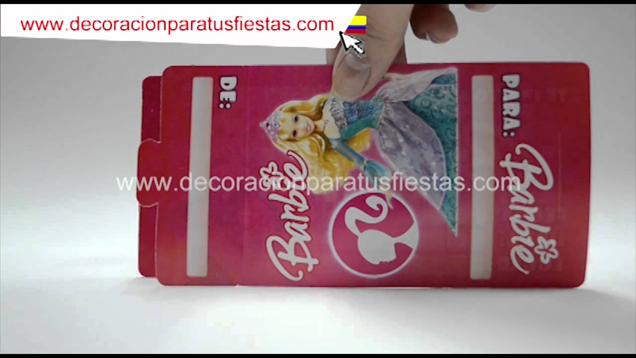 Tarjetas de invitación para cumpleaños de Barbie YouTube Tarjetas de invitación para cumpleaños de Barbie YouTube