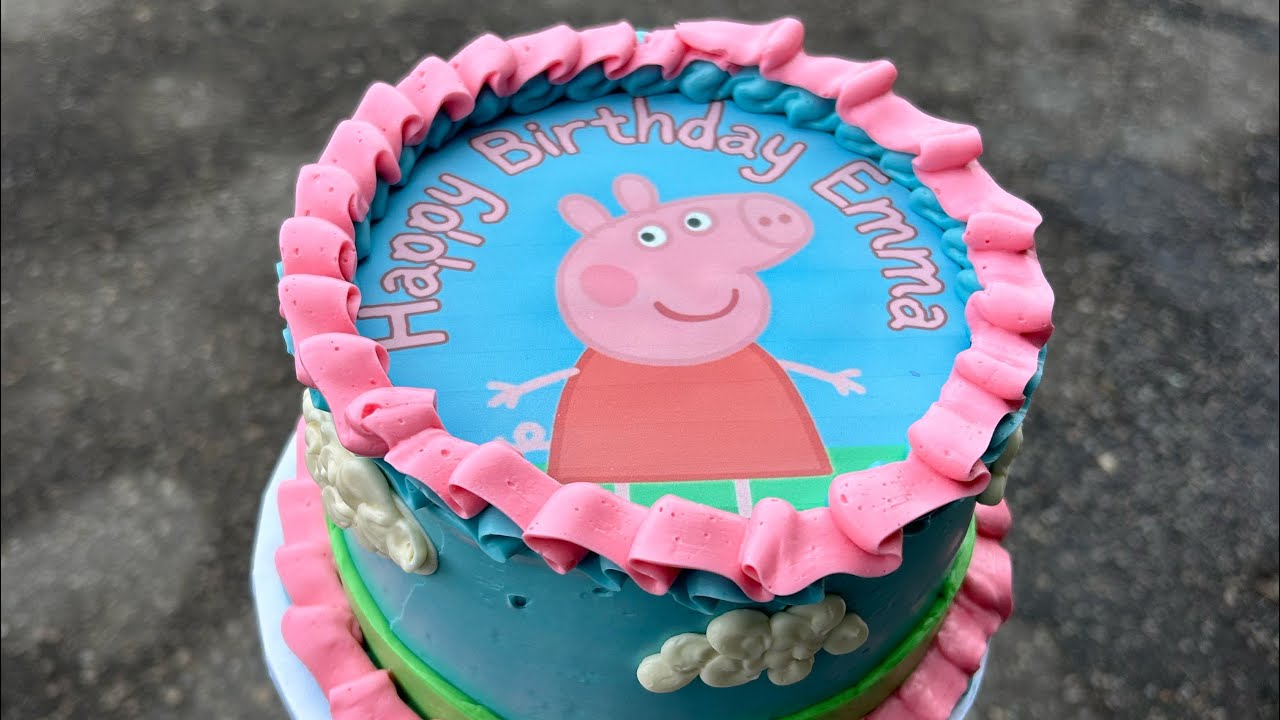 Peppa Pig Birthday Cake | DIY Quick Cake | Photo Cake