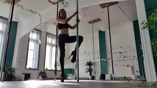 How to pole dance? Exotic pole flow for beginners :)