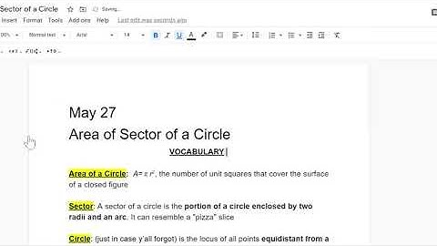 Geo - Writing Pi in Google Docs