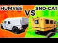 EPIC TUG-OF-WAR! Military 4x4 Humvee vs. Tank Tread Sno-Cat