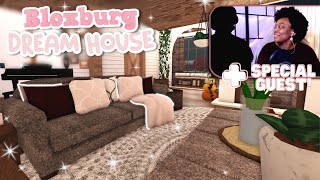 Decorating my DREAM HOUSE in Bloxburg w/ PILLOW and BLANKET UPDATE + Special Guest