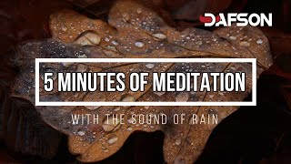 5 Minutes Of Meditation With The Sound Of Rain