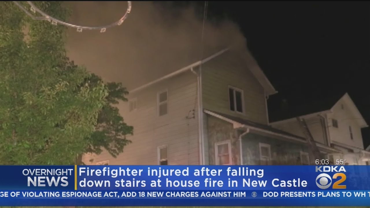 Firefighter Injured Battling Fire In New Castle - YouTube